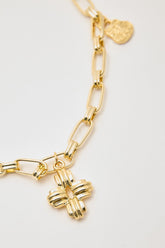Vanessa Charm Necklace Gold